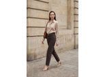 Hoge Taille Ankle Length Rechtaflopende Denim Broek