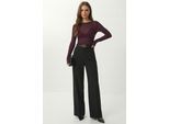 Hoge Taille Wijde Pantalons met Ceintuur