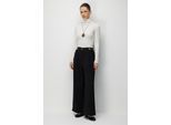 Hochtaillierte Weitbein-Hose mit Accessoire-Detail