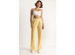 Hoge Taille Wijde Pantalon met Plissee