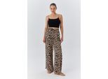 Hochwaisted, Leopardenmuster, Weitbeinige Hose