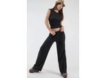 Hose mit weitem Bein und Kordelzugbund
