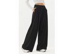 Weiche Touch Falt-Hosen mit weitem Bein