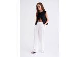 Hoge Taille Textuur Muslin Stof Broek