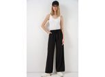 Hochtaillierte weite Hosen mit Tasche