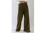 Weiche Touch Plissierte Weite Hose