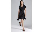 Crepe Mini-jurk met knoopsluiting en polo-kraag