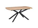 Mid.you Esstisch, Eiche Artisan, Metall, Holzwerkstoff, rechteckig, eckig, 90x75x160-200 cm, ausziehbar, Esszimmer, Tische, Esstische, Esstische ausziehbar