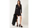 Bodycon Mini-jurk met Rimpeldetails en V-hals
