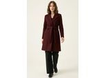 Geknoopte Midi Coat met Jas kraag