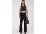 Elastische Taillen-Bootcut-Hosen