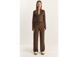 Jacke und gerade geschnittene Hose Zwei-Teiler Set