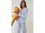 Overhemdkraag Katoenen Geruite Pyjama Set