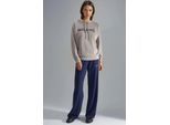 Modal Touch Kapuzenbesticktes Langweites Hosen-Set