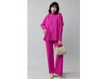 Rippstrick-Set mit Basic-Pullover und Hose