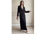 Langsleeve Knoop Shirt & Maxi Rok Twee Delige Set