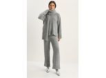 Oversized Geribbelde Brei Twee-Delige Set