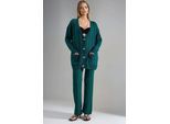 Textured Knit Set met V-Hals Cardigan en Wijde Pantalons