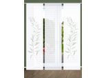 Schiebegardine HOME IN GREEN "CELSO" Gr. 1, grün (mint), B:60cm H:245cm, Polyester, Gardinen, SET DIGITALDRUCK,BAMBUSOPTIK RECYCELT