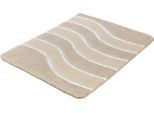 Badematte MEUSCH "Lara", macadamia, H:20mm, Polyester, Badematten, Badematte, Wellen-Design mit flauschigen weißen Akzenten