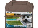 Sonnensegel WINDHAGER "Cannes, Quadrat Segel zur Beschattung von Garten, Terrasse, Balkon", grau (taupe), B:400cm T:400cm, Polyester, Sonnensegel, Sonnenschutz 4 x 4 m, erhältlich in anthrazit, grau, taupe oder weiß