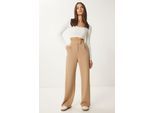 Hochtaillierte Strukturierte Palazzo-Hose