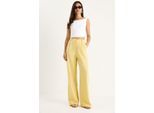 Hohe Taille Palazzo-Hose mit Falten