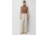 Hochtaillierte weite Hose mit Accessoire-Detail