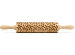 Teigroller FOLKROLL "3D-Motiv-Teigrolle", braun, L:43cm, Massivholz, Teigroller, Stechpalme