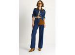 Hochtailliertes Denim-Co-Ord-Set mit Hemdkragen