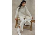 High Waist Gebreide Set met Ritskraag