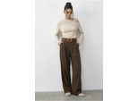 Hoge Taille Wijde Pantalon met Riem