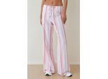 Weite gestreifte Relaxed Fit Hose