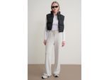 Hoge taille instap rechte broek met zakken