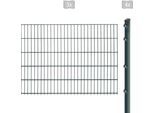 Doppelstabmattenzaun ARVOTEC "EXCLUSIVE 103 zum Einbetonieren", grau (anthrazit), H:103cm, Kunststoff, Stahl, Zaunelemente, Zaunhöhe 103 cm, Zaunlänge 2 - 60 m