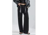 Modal Touch Ceintuur Hoge Taille Rechte Pijpen Breipantalon