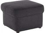 Polsterhocker DOMO COLLECTION "SARAFINA 61x61 cm, hochwertig und komfortabel", grau (anthrazit), B:61cm H:40cm T:61cm, Microfaser PRIMABELLE (100% Polyester) / Struktur (90% Polyester; 10% Polyacryl);Luxus-Microfaser (92% Polyester, 8% Nylon);Microfaser PRIMABELLE (100% Polyester), Hocker, Polsterhocker