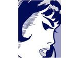 Bild KOMAR "Agent Black Widow", blau (farbe bild(er): blau), B:40cm H:50cm, Holz, Papier, Bilder, Bild, Wandbild zur Dekoration im Kinderzimmer - ohne Rahmen