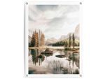 Poster REINDERS "Bergsee", beige (farbe bild(er): beige), B:60cm H:80cm T:0,1cm, Leinwand, Bilder, Poster, Outdoor für Garten oder Balkon