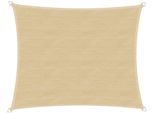Sonnensegel WINDHAGER "Capri, Rechteckiges Segel zur Beschattung von Garten, Terrasse, Balkon", beige (champagner), B:500cm T:500cm, Polyethylen, Sonnensegel, Sonnenschutz 4 x 5 m, erhältlich in champagner, grau oder reed