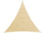 Sonnensegel WINDHAGER "Capri, Dreiecksegel zur Beschattung von Garten, Terrasse, Balkon", beige (champagner), B:400cm T:400cm, Polyethylen, Sonnensegel, Sonnenschutz 4 x 4 x 4 m, erhältlich in champagner oder grau
