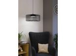 EGLO Hängeleuchte "GINESTRONE-Z Hängelampe schwarz, ZigBee 3.0, Timer, Pendelleuchte", schwarz-weiß (schwarz weiß), 1, Ø 45cm H: 110cm, 1 Stk., Leuchten, App / Sprachsteuerung Alexa, ‎110x45x45cm, exkl. Fernbedienung, Hängeleuchte
