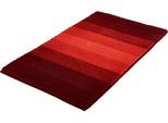 Badematte MEUSCH "Palace", rot (weinrot), H:20mm, Polyester, Badematten, Badematte, mordernes Streifendesign im Farbverlauf