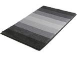 Badematte MEUSCH "Palace", grau (schiefer), H:20mm, Polyester, Badematten, Badematte, mordernes Streifendesign im Farbverlauf