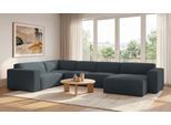 Wohnlandschaft OTTO HOME "Clayton Breite 371 cm, U-Form", grau, B:371cm H:70cm T:220cm, 100% Polyester, Sofas, Wohnlandschaft, in einem trendigen Cord-Bezug, verschiedene Kombinationen verfügbar