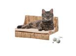 Rohrschneider ® Katzenkletterwand Fenja naturfarben 40 cm, 25 cm, 20 cm