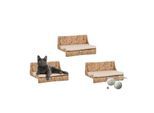 Rohrschneider ® Katzenkletterwand Fenja naturfarben 1,2 m, 25 cm, 20 cm