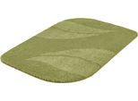 Badematte MEUSCH "Greta", pistazie, H:20mm, Polyester, Badematten, Badematte, Badteppich mit dezentem, meliertem Blattmotiv