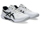 Hallenschuh ASICS "GEL-TACTIC 13", Herren, Gr. 49, schwarz-weiß (weiß, schwarz), Synthetik, Schuhe Hallenschuh, besonders geeignet für Handball und Volleyball