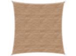 Sonnensegel WINDHAGER "Capri, Vierecksegel zur Beschattung von Garten, Terrasse, Balkon", grün (schilf), B:500cm T:500cm, Polyethylen, Sonnensegel, Sonnenschutz 5 x 5 m, erhältlich in unterschiedlichen Farben